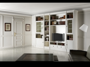 Boiserie con parete attrezzata classico progettazione interni roma ... Progettare parete attrezzata